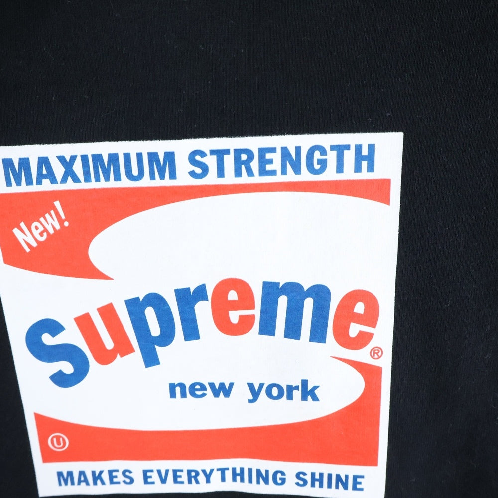 SUPREME(シュプリーム) 21SS Shine Hooded Sweatshirt シャイン フロントロゴデザイン フーデッド スウェット パーカー ブラック