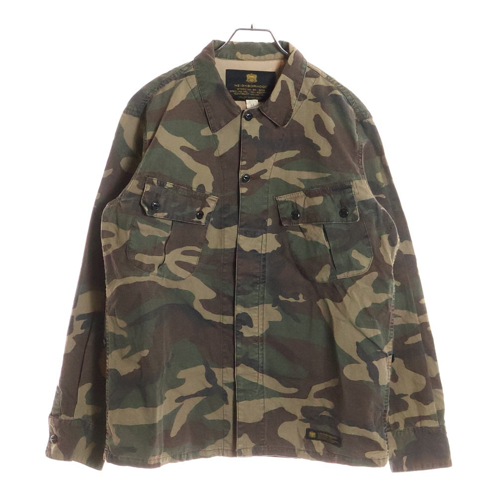 NEIGHBORHOOD(ネイバーフッド) 16SS DOCTOR C-SHIRT カモ柄 コットン 長袖シャツ カーキ 161SPNH-SHM04