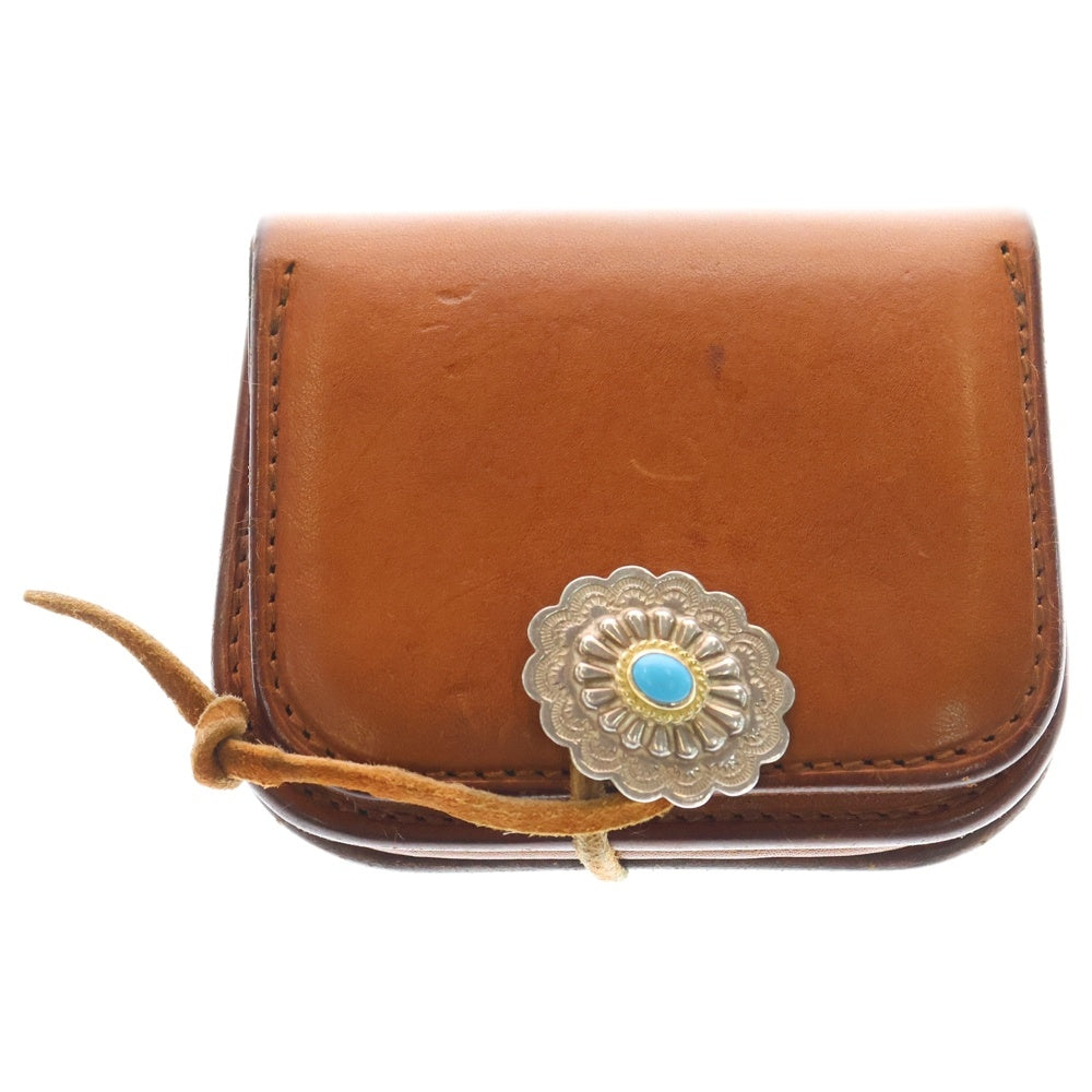 goro's(ゴローズ) 金縄ターコイズ付き フラワーコンチョ付き 角型小銭