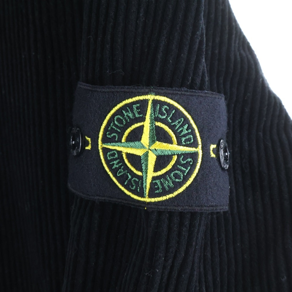 STONE ISLAND(ストーンアイランド) コーデュロイ ノーカラーボタンジャケット ブラック 691510939