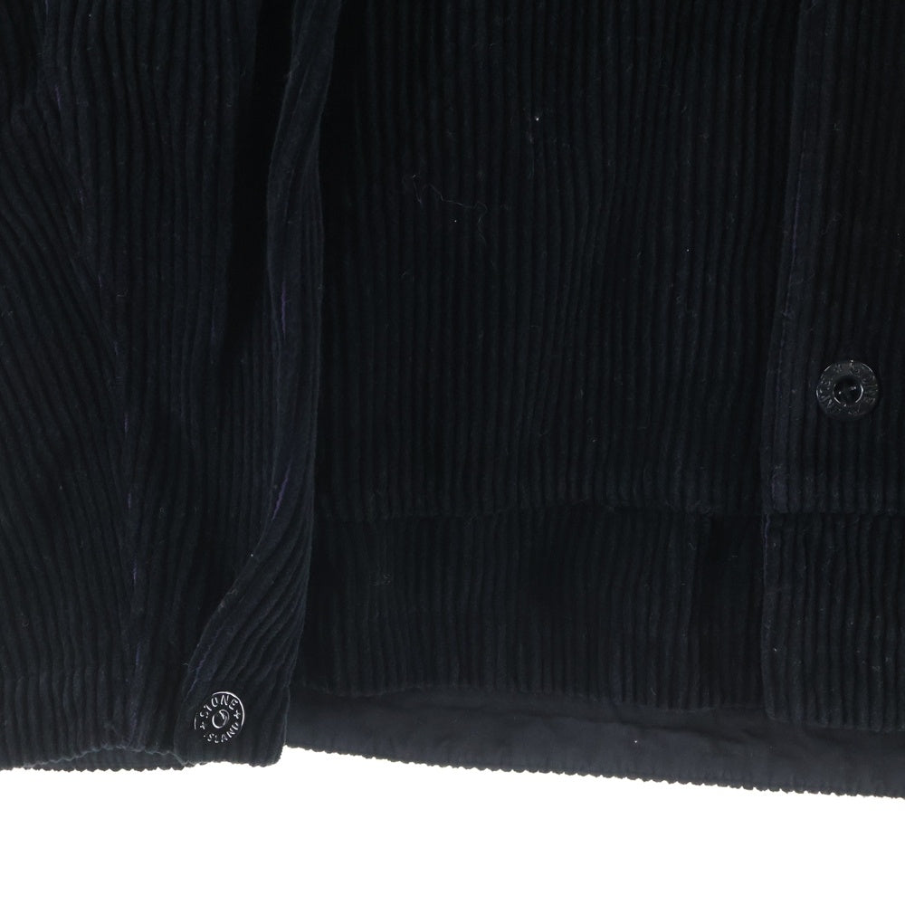 STONE ISLAND(ストーンアイランド) コーデュロイ ノーカラーボタンジャケット ブラック 691510939