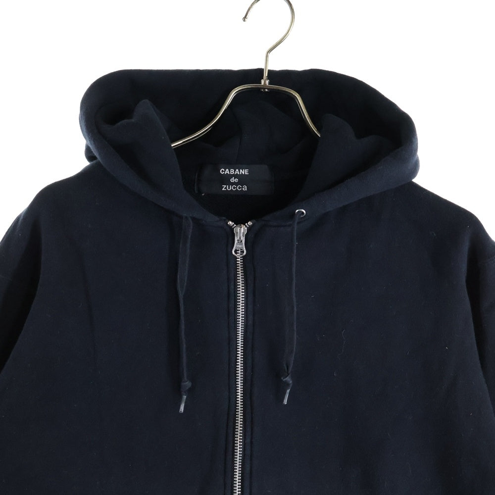 CABANE de ZUCCa(カバンドズッカ) ジップアップパーカー フーディー スウェット ブラック