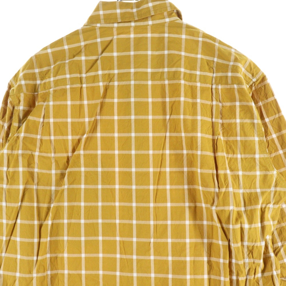 NUMBER (N)INE(ナンバーナイン) REGULAR COLOR SHIRTS CHECK レギュラーカラー 長袖チェックシャツ イエロー S15-NS008