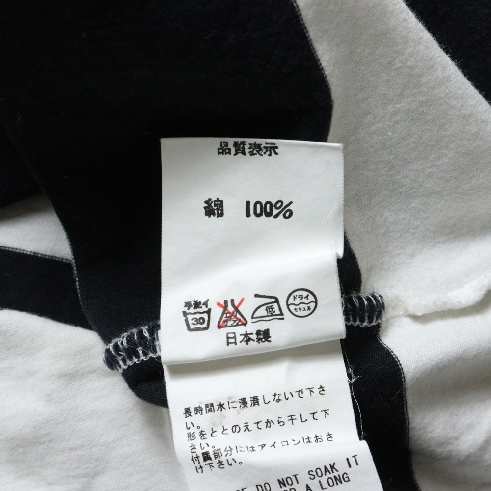 A BATHING APE(アベイシングエイプ) ボーダー クルーネック 半袖Tシャツ カットソー ブラック/ホワイト