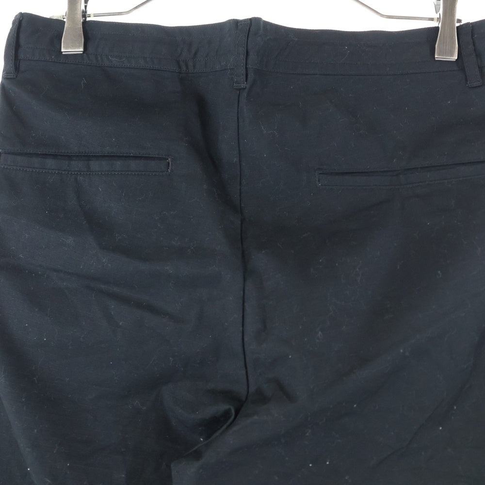 NUMBER (N)INE(ナンバーナイン) リップストップ ドローストリング コットン テーパードパンツ ブラック