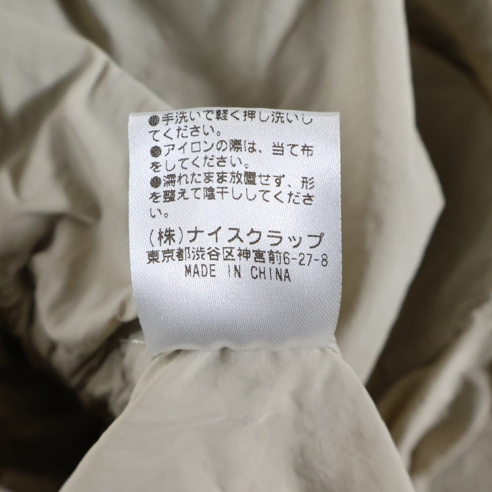NO BRAND(ノーブランド) PUAL CE CIN ピュアルセシン マルチポケット ドローストリング フーデッド ナイロンジャケット ベージュ 0231070110