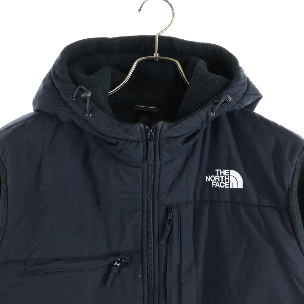THE NORTH FACE(ザノースフェイス) DENALI HOODIE デナリ フーディ 胸ロゴデザイン マルチポケット ジップアップ ボアジャケット ブラック NA72052