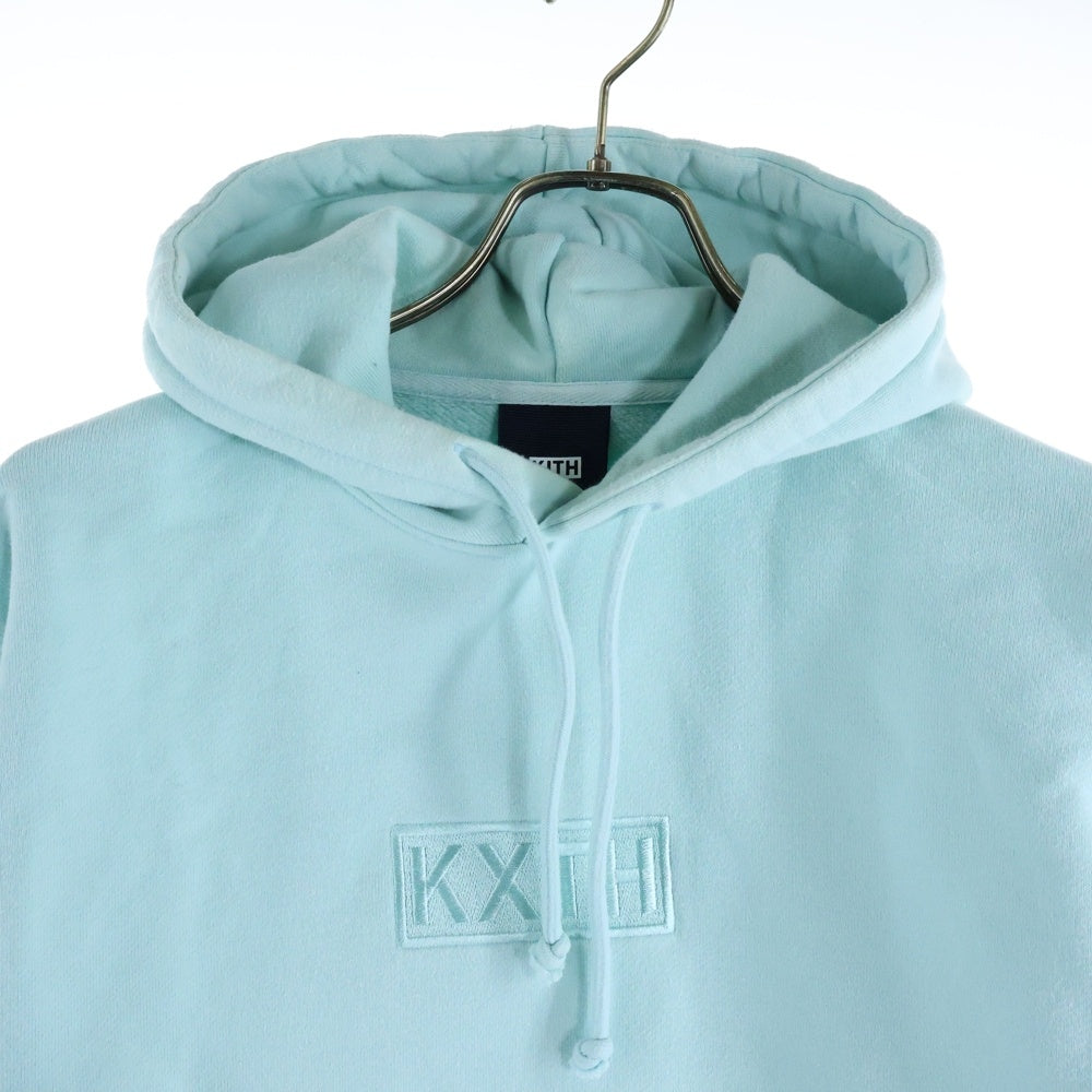 KITH(キス) 21AW CYBER MONDAY HOODIE サイバー マンデー ボックスロゴ スウェット プルオーバーパーカー ターコイズブルー KHM030148
