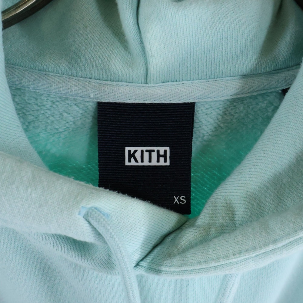 KITH(キス) 21AW CYBER MONDAY HOODIE サイバー マンデー ボックスロゴ スウェット プルオーバーパーカー ターコイズブルー KHM030148