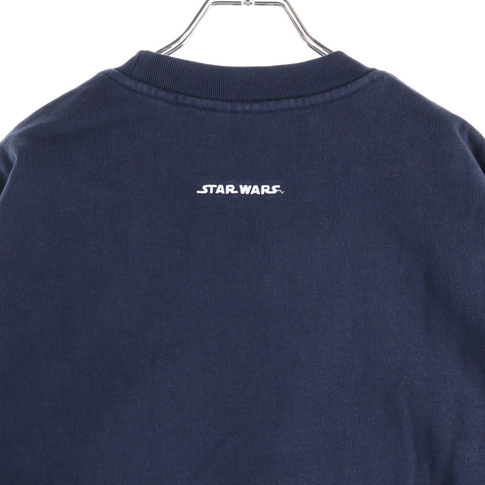 KITH(キス) 21AW ×STAR WARS TROOPER CREWNECK スターウォーズ ストームトルーパー ロゴ刺繍 フロントパッチ クルーネック スウェット トレーナー ネイビー KHM030218