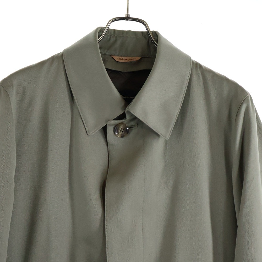 NOUMI(ノウミ) キルティングライナー キュプラポリ ステンカラーコート オリーブ TN4665