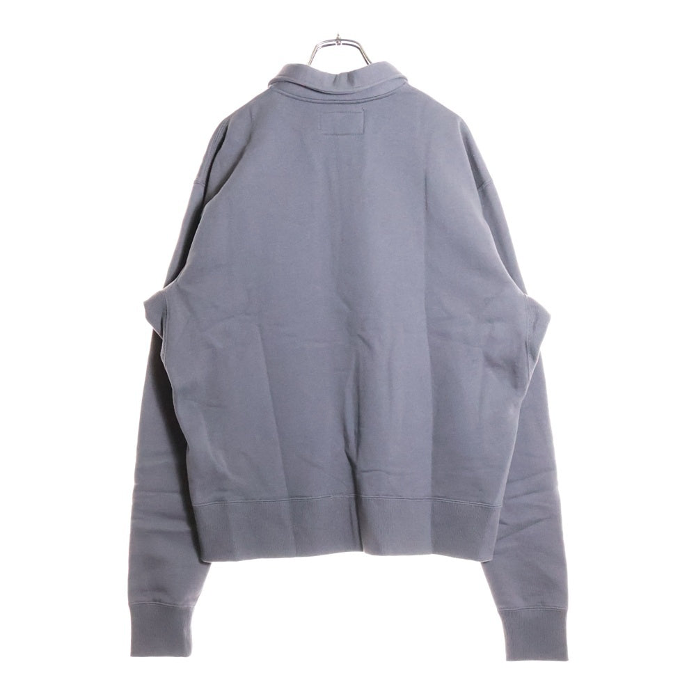 ATMOS(アトモス) OVERDYED HALF ZIP SWEAT オーバーダイ ハーフジップ スウェット トレーナー チャコール AT20-055