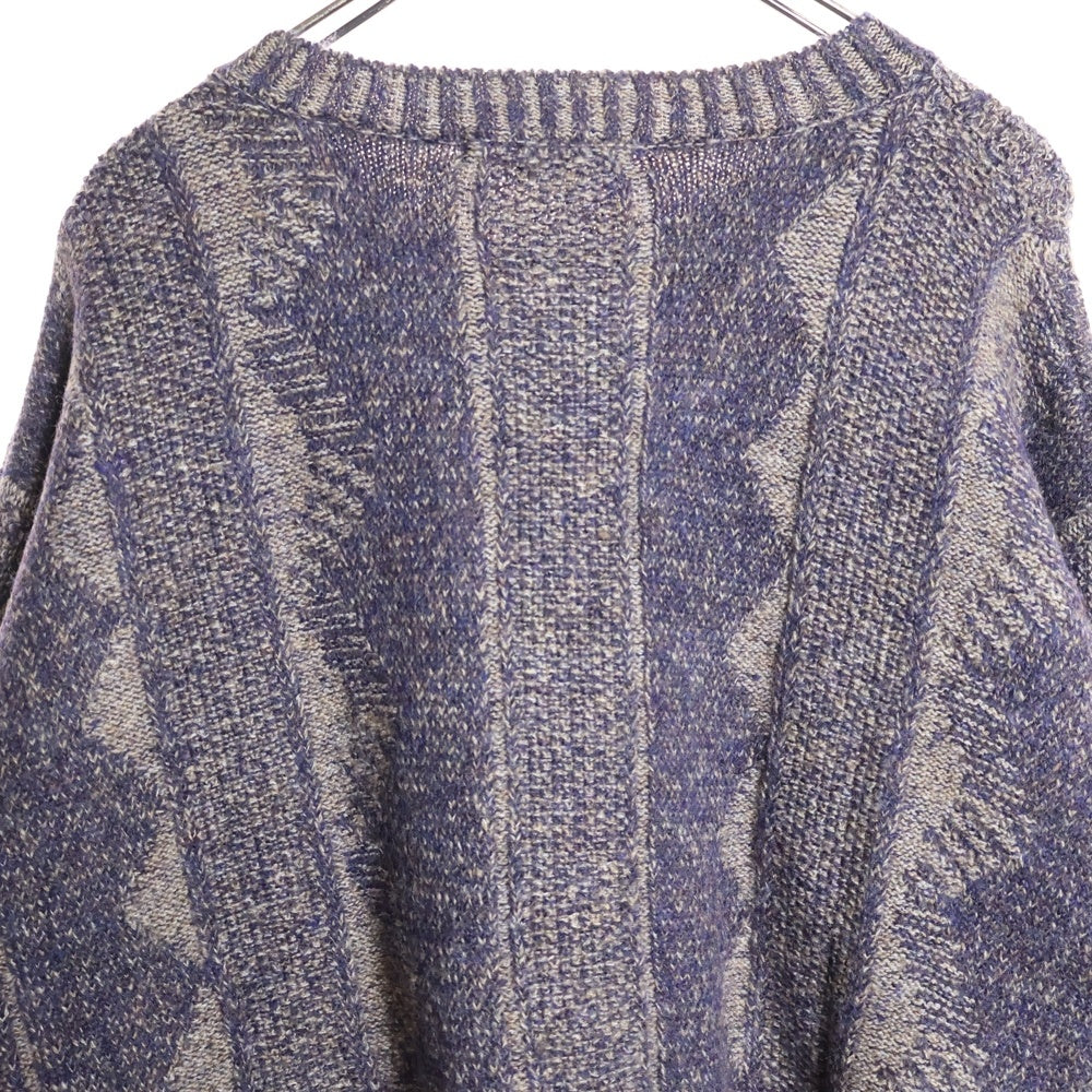 JOURNAL STANDARD(ジャーナルスタンダード) 総柄 ウール混 ジャガードクルーネック ニット セーター パープル 21-080-600-9250-4-0