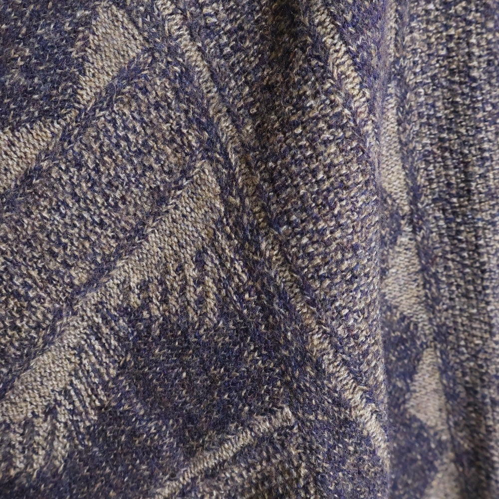 JOURNAL STANDARD(ジャーナルスタンダード) 総柄 ウール混 ジャガードクルーネック ニット セーター パープル 21-080-600-9250-4-0