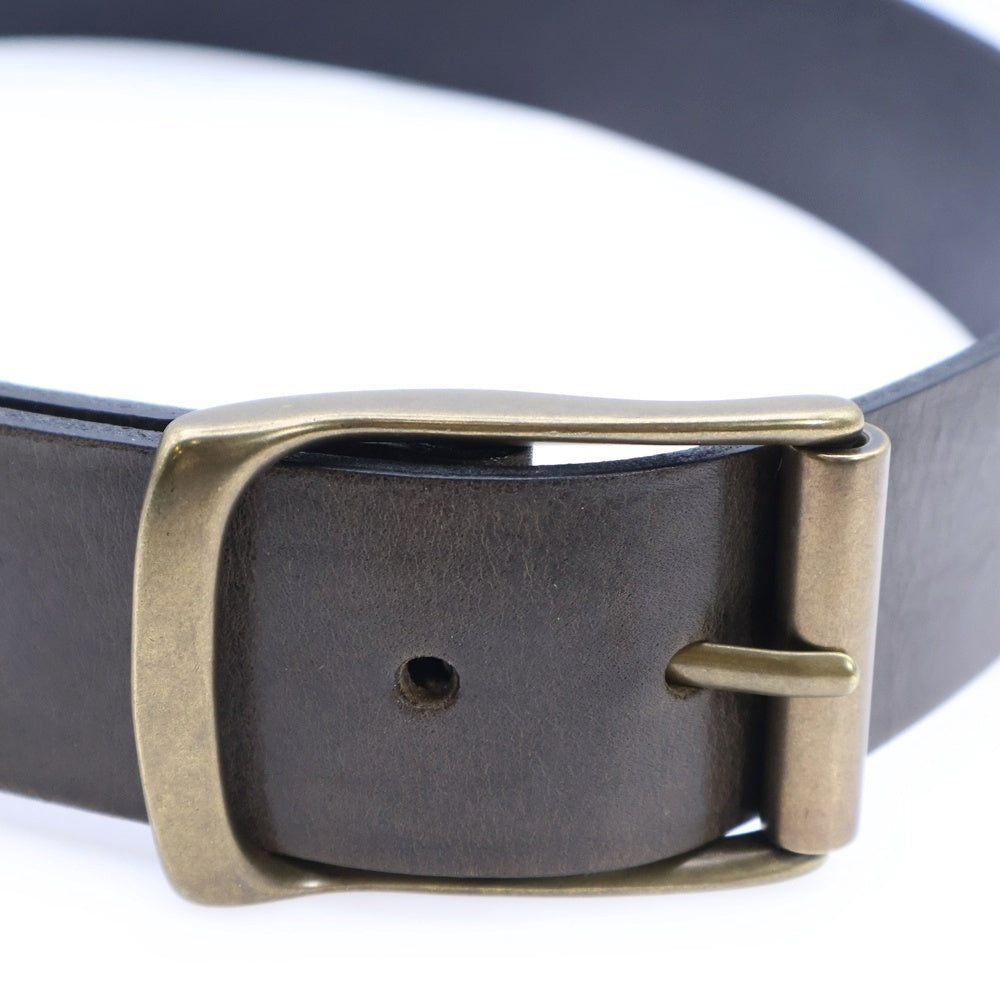 NO BRAND(ノーブランド) THE BRITISH BELT ザブリティッシュベルト UK製 レザーベルト ブラウン