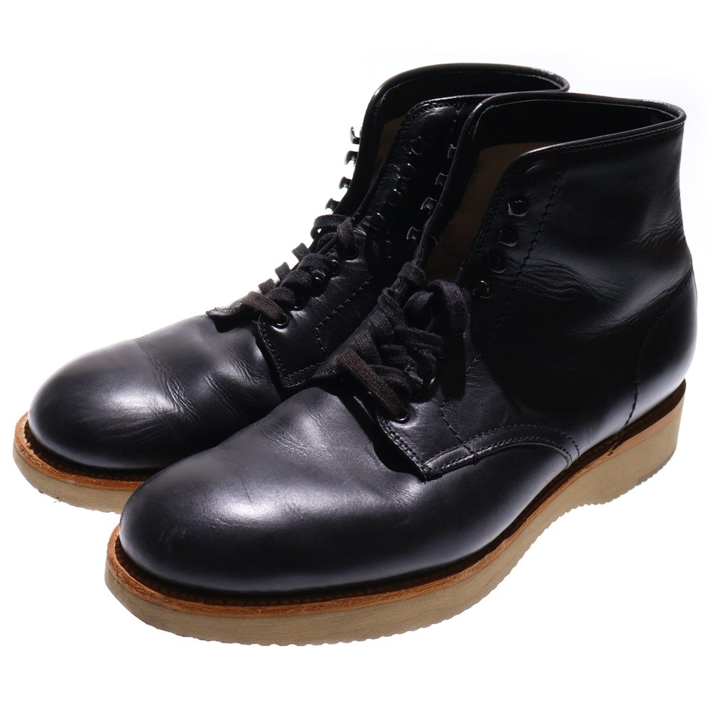 Alden(オールデン) クロムエクセル ミリタリーラスト プレーントゥブーツ ハイカットレザーシューズ ブラック N4803H