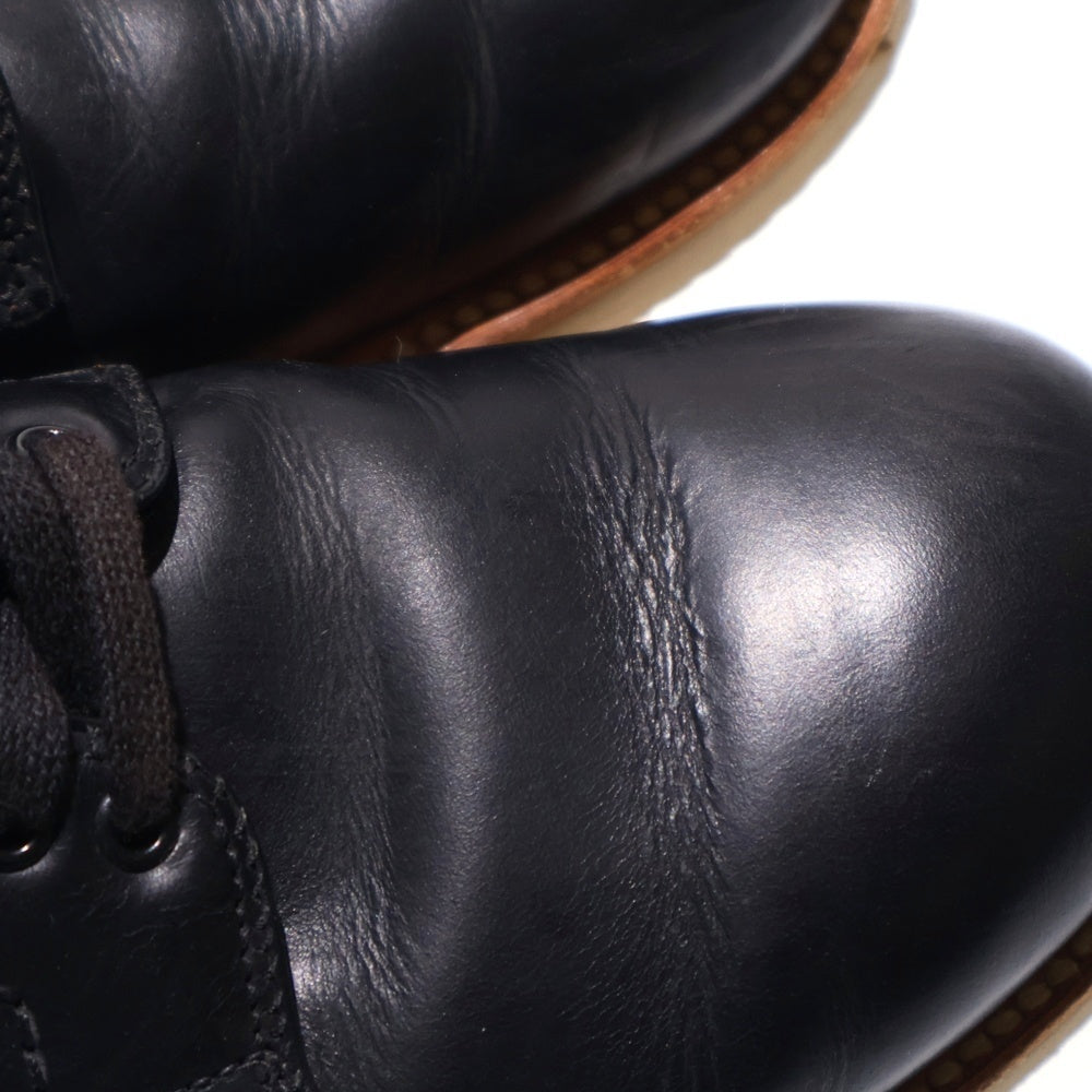 Alden(オールデン) クロムエクセル ミリタリーラスト プレーントゥブーツ ハイカットレザーシューズ ブラック N4803H