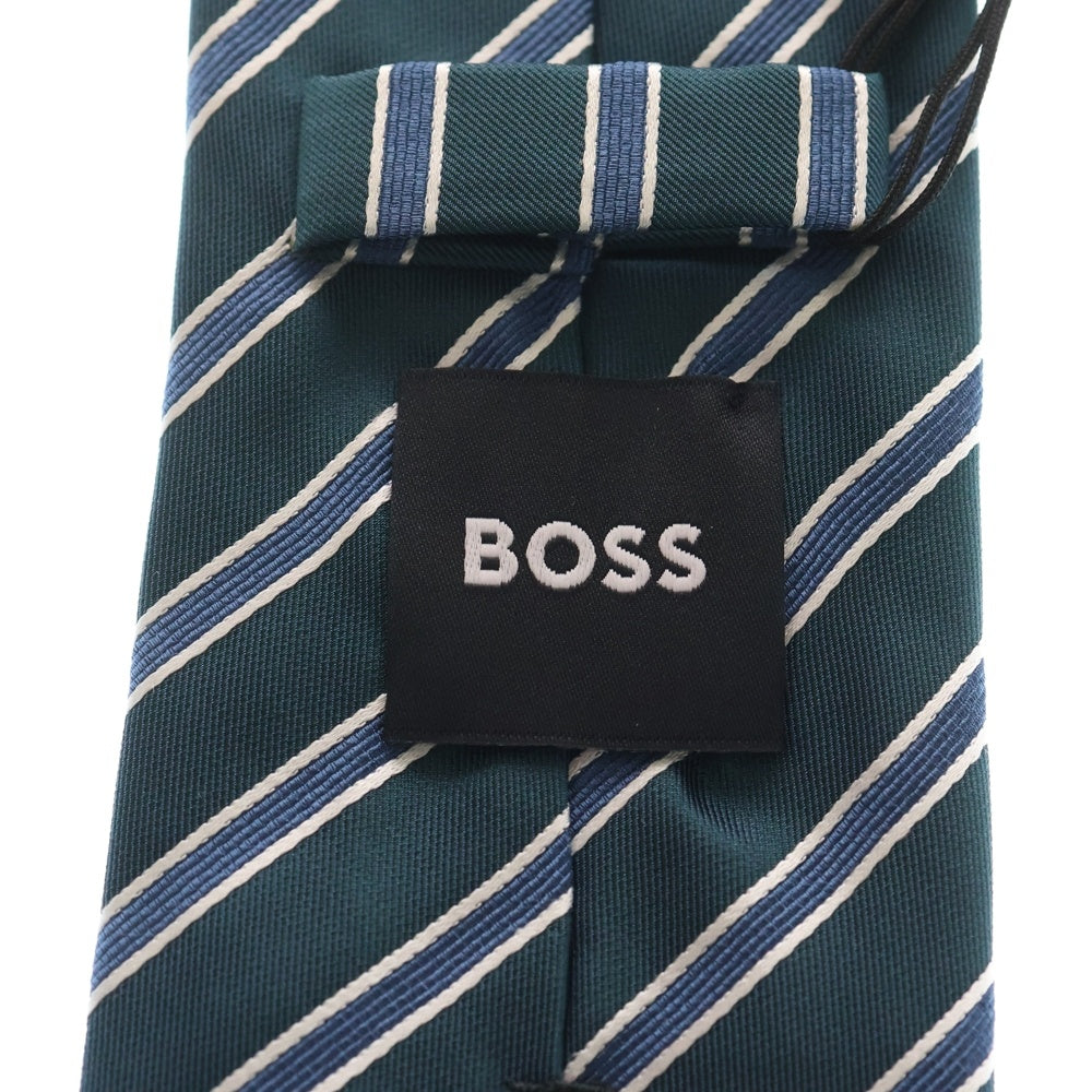 BOSS(ボス) シルクジャガード ストライプネクタイ グリーン 50480013