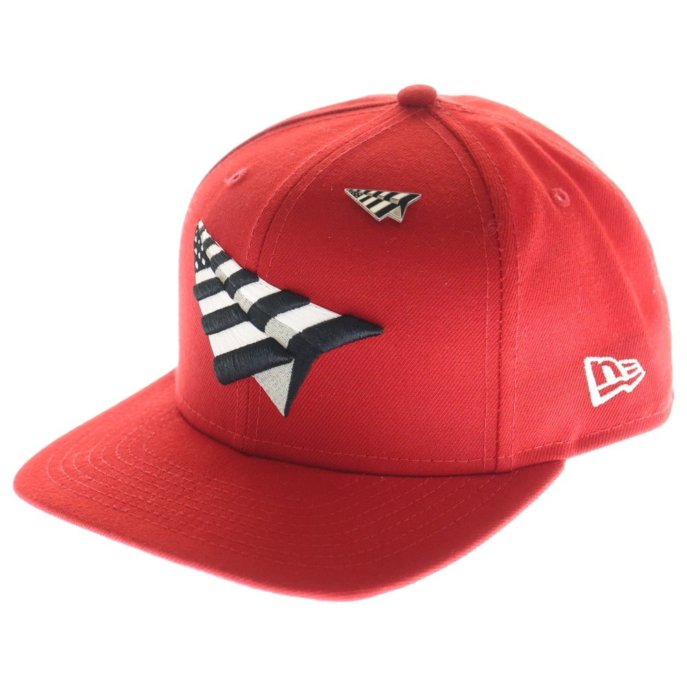 NEW ERA(ニューエラ) paper planes 6PANEL CAP ペーパープレーンズ エンブロイダリー ロゴ 6パネル キャップ 帽子 レッド