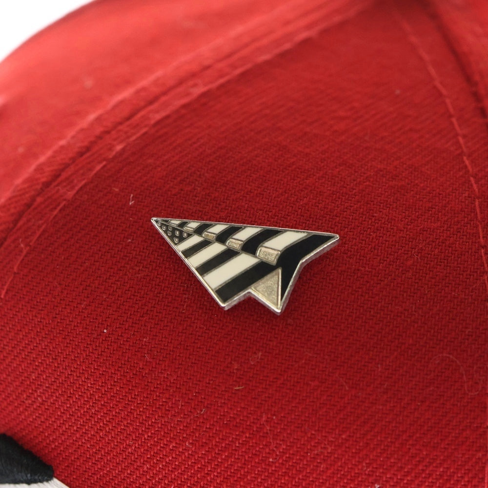 NEW ERA(ニューエラ) paper planes 6PANEL CAP ペーパープレーンズ エンブロイダリー ロゴ 6パネル キャップ 帽子 レッド