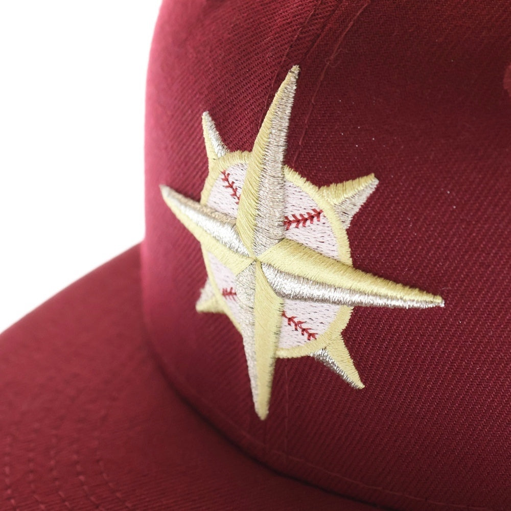 NEW ERA(ニューエラ) MLB SEATTLE MARINERS 25TH ANNIVERSARY FITTED 6PANEL CAP 59FIFTY シアトル マリナーズ フィテッド エンブロイダリー ロゴ 6パネル キャップ 帽子