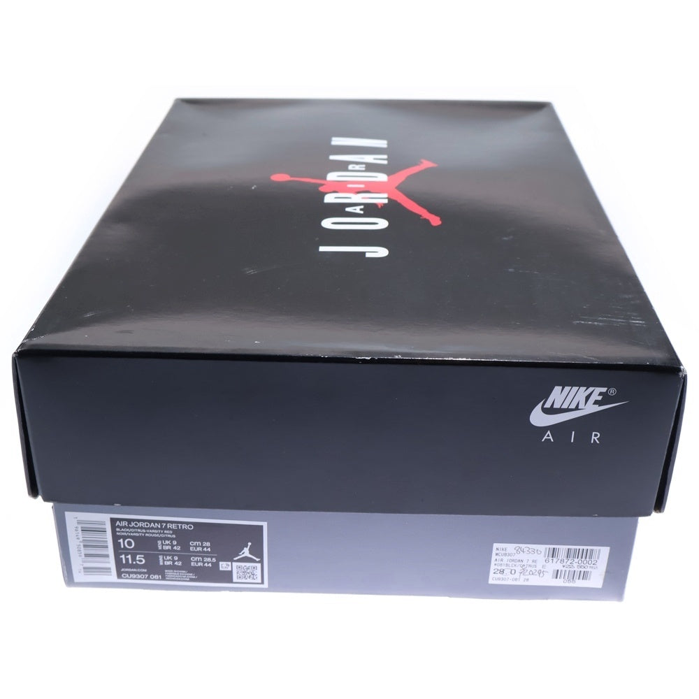 NIKE(ナイキ) AIR JORDAN 7 RETRO CITRUS エアジョーダン7 レトロ シトラス ハイカットスニーカー ブラック/イエロー US10/28cm CU9307‐081