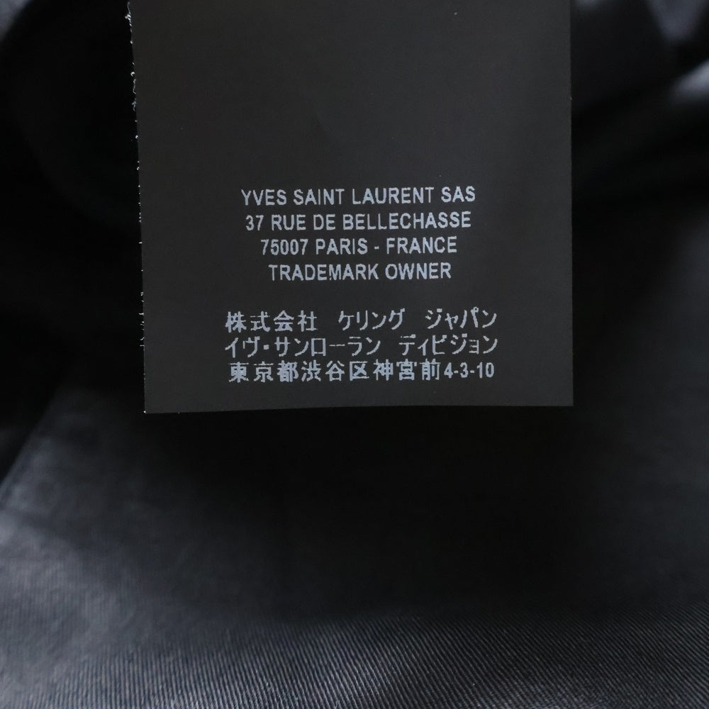 SAINT LAURENT PARIS(サンローランパリ) ウール混 テーパードスラックスパンツ ブラック 617500 Y404W