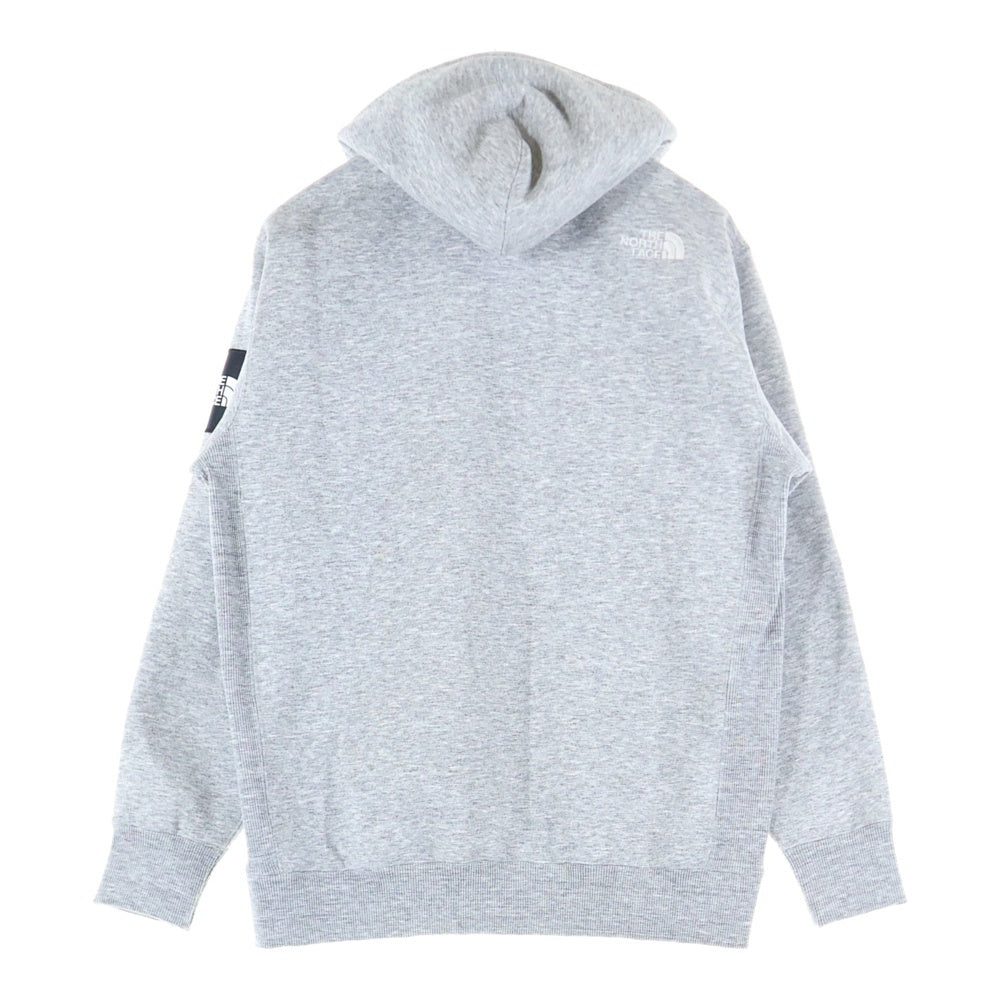 THE NORTH FACE(ザノースフェイス) Square Logo Full Zip スクエアロゴフルジップフーディ スウェットパーカー グレー NT62232