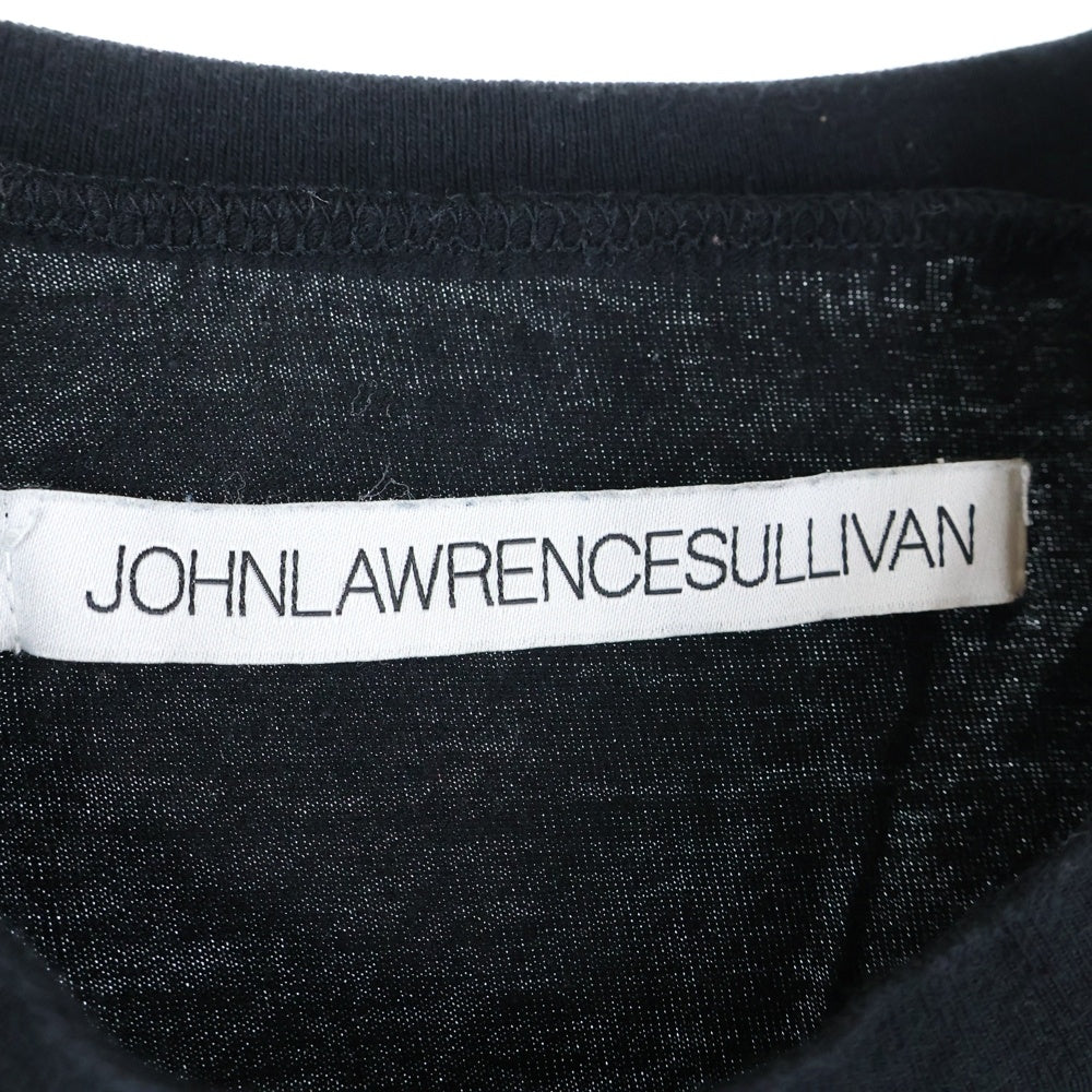 JOHN LAWRENCE SULLIVAN(ジョンローレンスサリバン) 幾何学プリント クルーネック 半袖Tシャツ カットソー ブラック SA00513-40