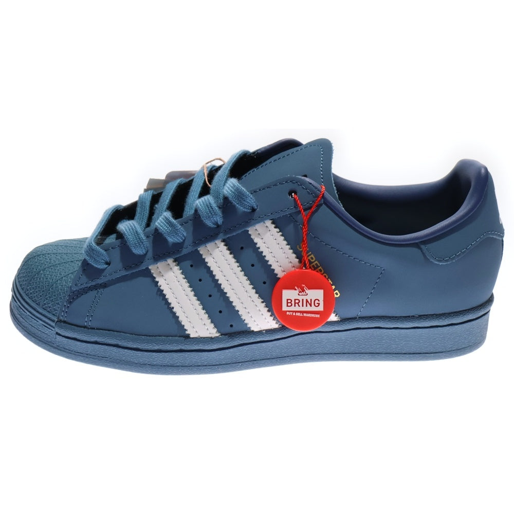 adidas(アディダス) ×Daiki Tsuneta ×atmos SUPERSTER ダイキツネタ アトモス スーパースター ローカットスニーカー ブルー レディース US5.5/23.5cm H06346