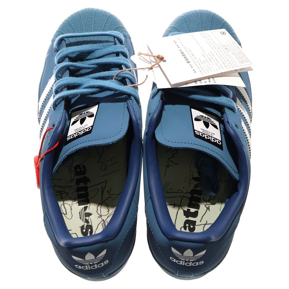 adidas(アディダス) ×Daiki Tsuneta ×atmos SUPERSTER ダイキツネタ アトモス スーパースター ローカットスニーカー ブルー レディース US5.5/23.5cm H06346