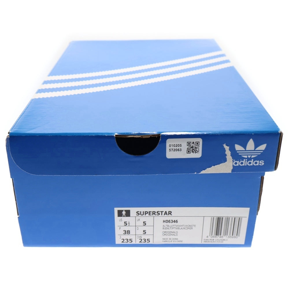 adidas(アディダス) ×Daiki Tsuneta ×atmos SUPERSTER ダイキツネタ アトモス スーパースター ローカットスニーカー ブルー レディース US5.5/23.5cm H06346