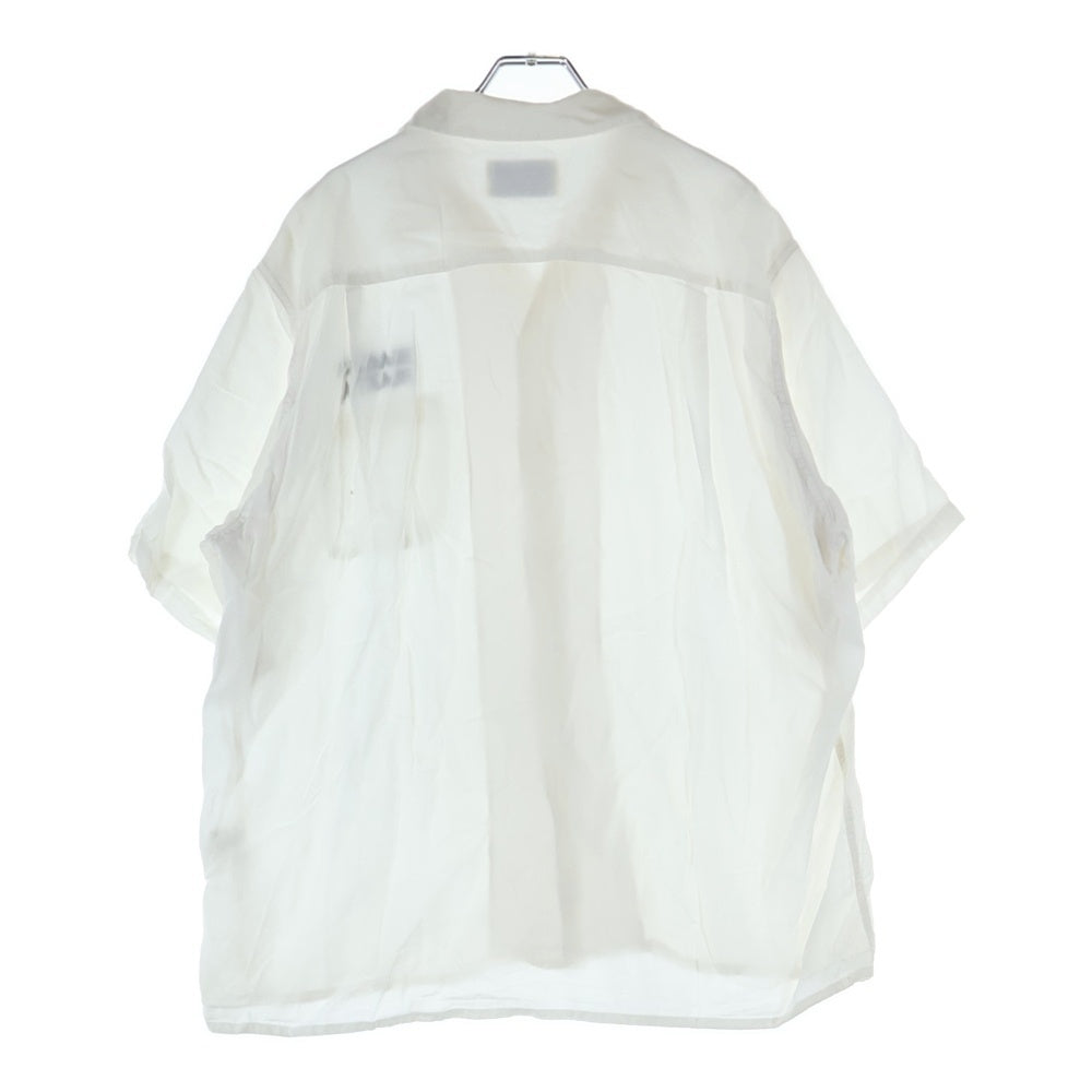 WACKO MARIA(ワコマリア) 24SS 50'S SHIRT S/S 24SS-WMS-OC05 ロゴ刺繍半袖開襟シャツ ホワイト