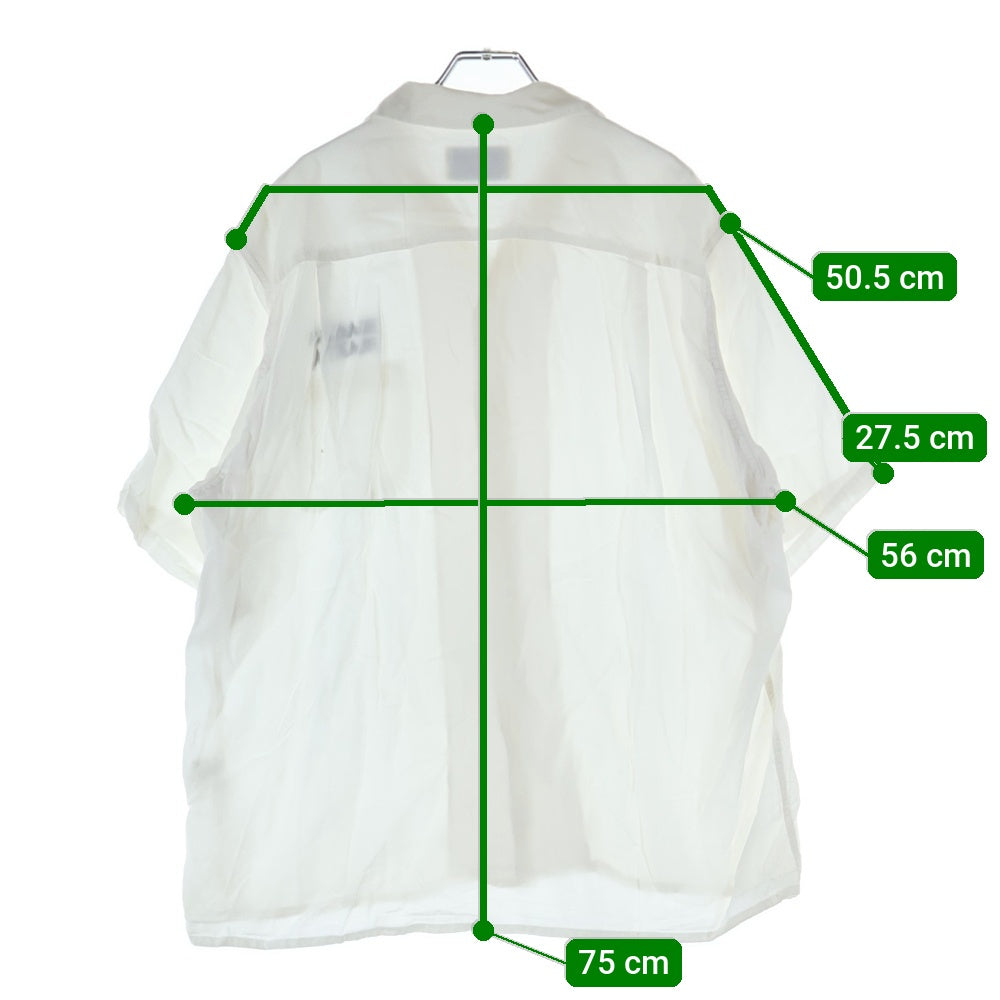 WACKO MARIA(ワコマリア) 24SS 50'S SHIRT S/S 24SS-WMS-OC05 ロゴ刺繍半袖開襟シャツ ホワイト