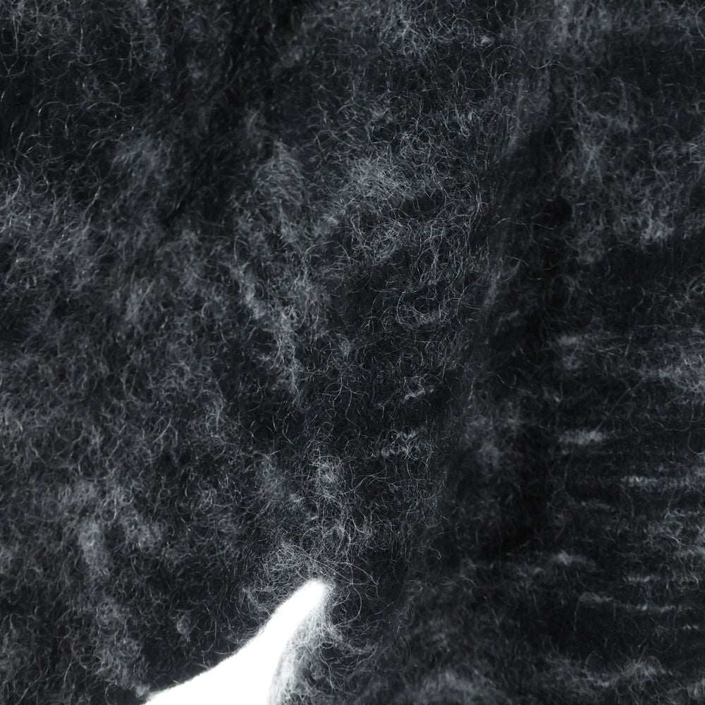 ISAMU KATAYAMA BACKLASH(イサムカタヤマバックラッシュ) モヘア混 カシミヤ ハイネックニットセーター ブラック KN777-01