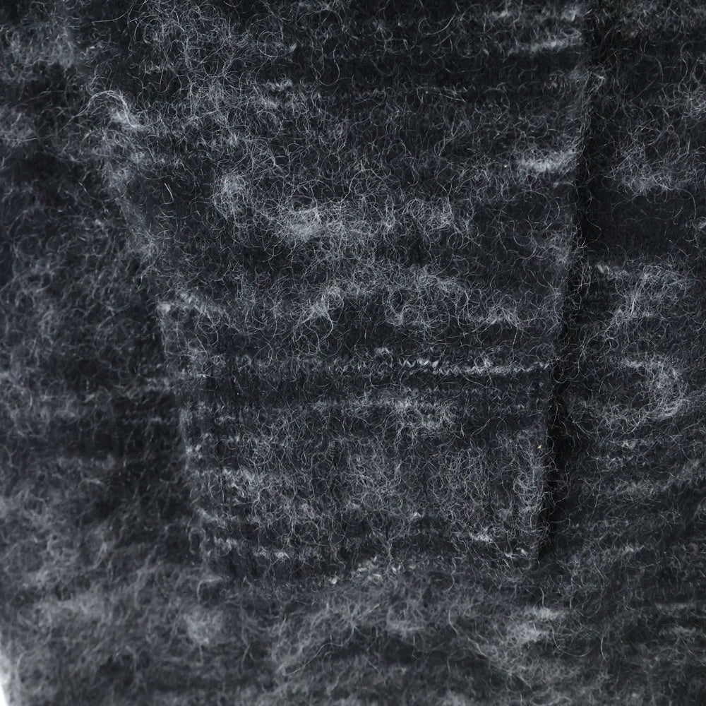 ISAMU KATAYAMA BACKLASH(イサムカタヤマバックラッシュ) モヘア混 カシミヤ ハイネックニットセーター ブラック KN777-01