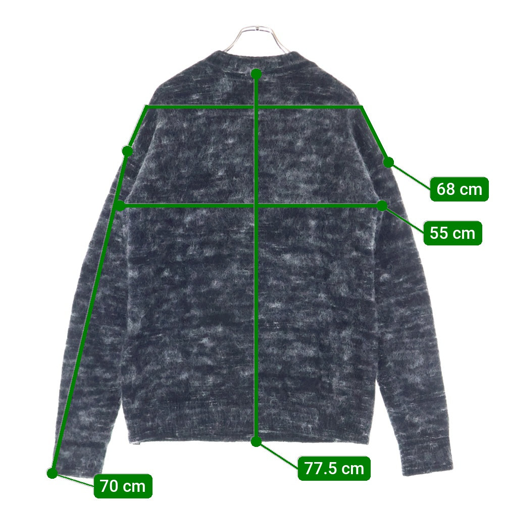 ISAMU KATAYAMA BACKLASH(イサムカタヤマバックラッシュ) モヘア混 カシミヤ ハイネックニットセーター ブラック KN777-01