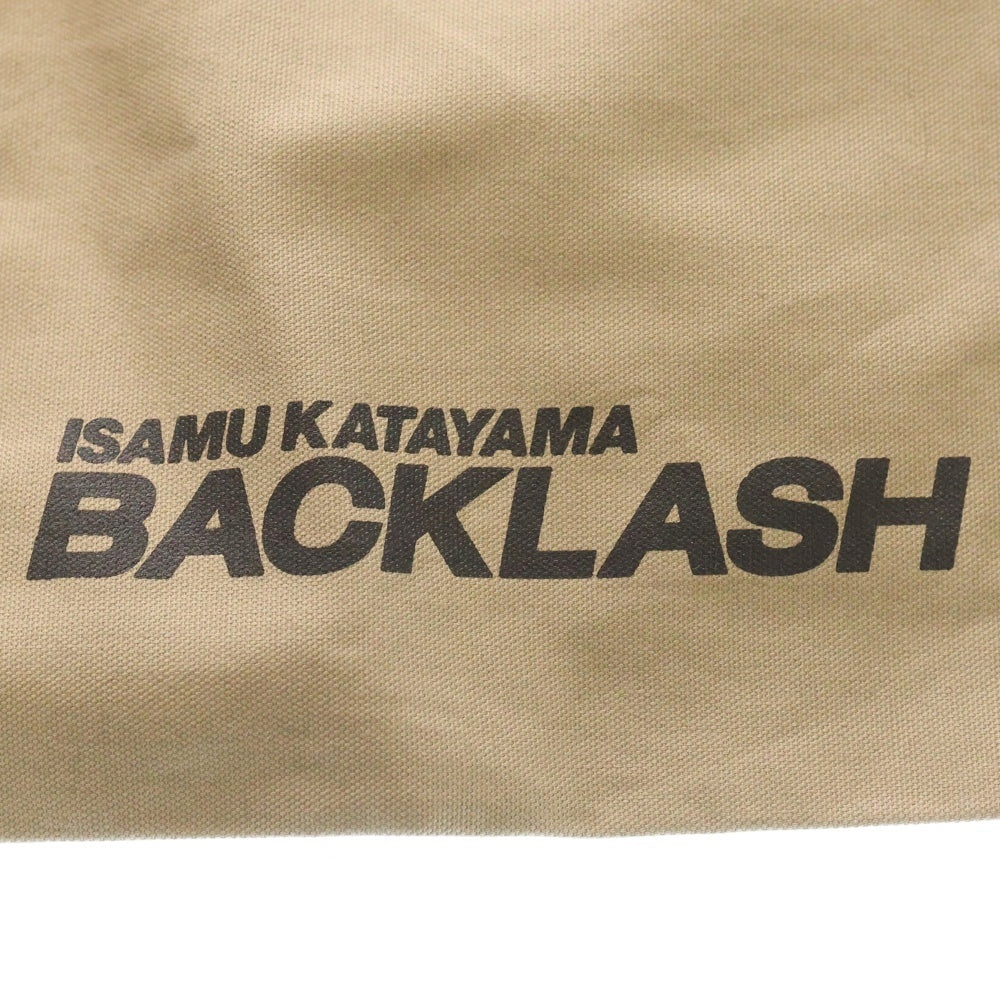 ISAMU KATAYAMA BACKLASH(イサムカタヤマバックラッシュ) ロゴプリント ミニ トートバッグ ベージュ