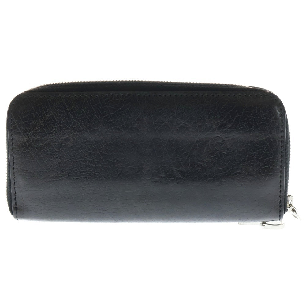 ISAMU KATAYAMA BACKLASH(イサムカタヤマバックラッシュ) GUIDI グイディ コードバン ラウンドジップ レザーロングウォレット 長財布 ブラック 864-02