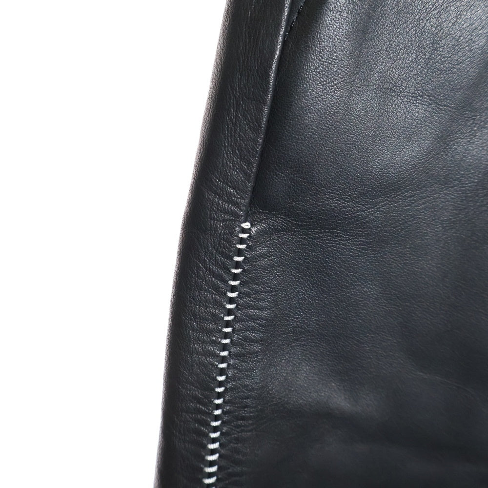 ISAMU KATAYAMA BACKLASH(イサムカタヤマバックラッシュ) MONOCHROME LUXURY STEER EASY PANTS モノクローム ラグジュアリー ジャパンステア イージーレザーパンツ ブラック 2078-01