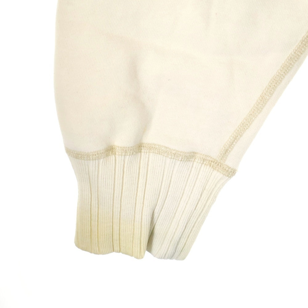 FULLCOUNT(フルカウント) ×N/07 Double V Set In Sleeve Mother Cotton Exhausted ヴィンテージ加工 両V セットイン コットン クルーネック スウェットトレーナー ホワイト