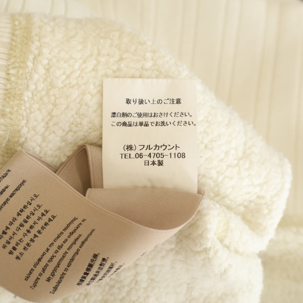 FULLCOUNT(フルカウント) ×N/07 Double V Set In Sleeve Mother Cotton Exhausted ヴィンテージ加工 両V セットイン コットン クルーネック スウェットトレーナー ホワイト