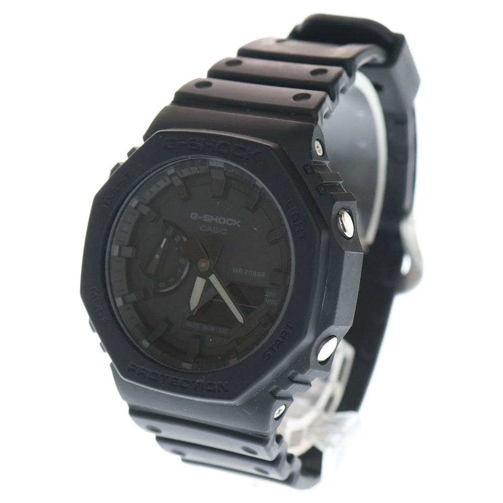 CASIO G-SHOCK(カシオ ジーショック) ラバーベルト クオーツ アナログウォッチ 腕時計 ブラック GA-2100
