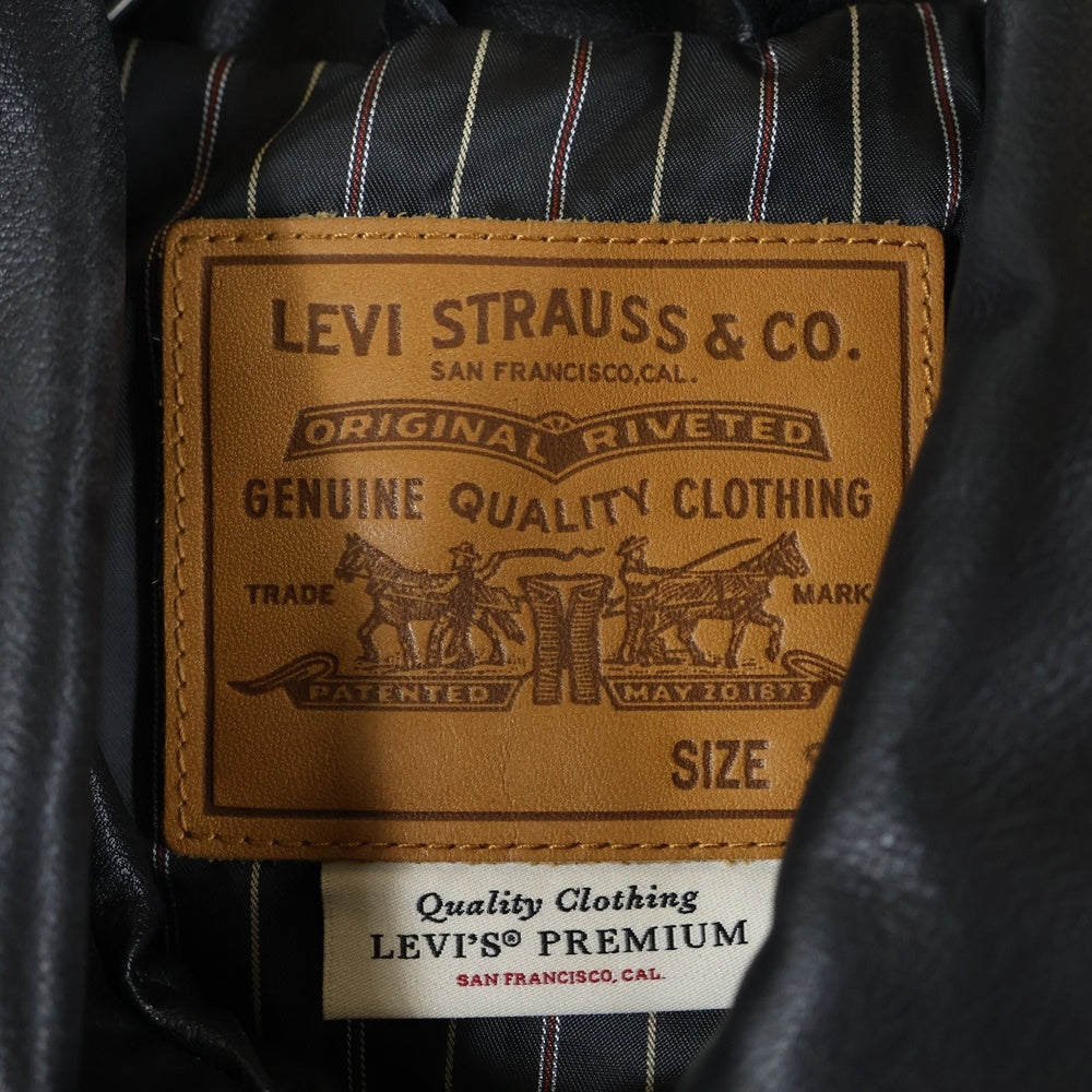 Levi's(リーバイス) LIMITED LEATHER TRUCKER JACKET リミテッド レザー トラッカー ジャケット ブラック A5019-0000