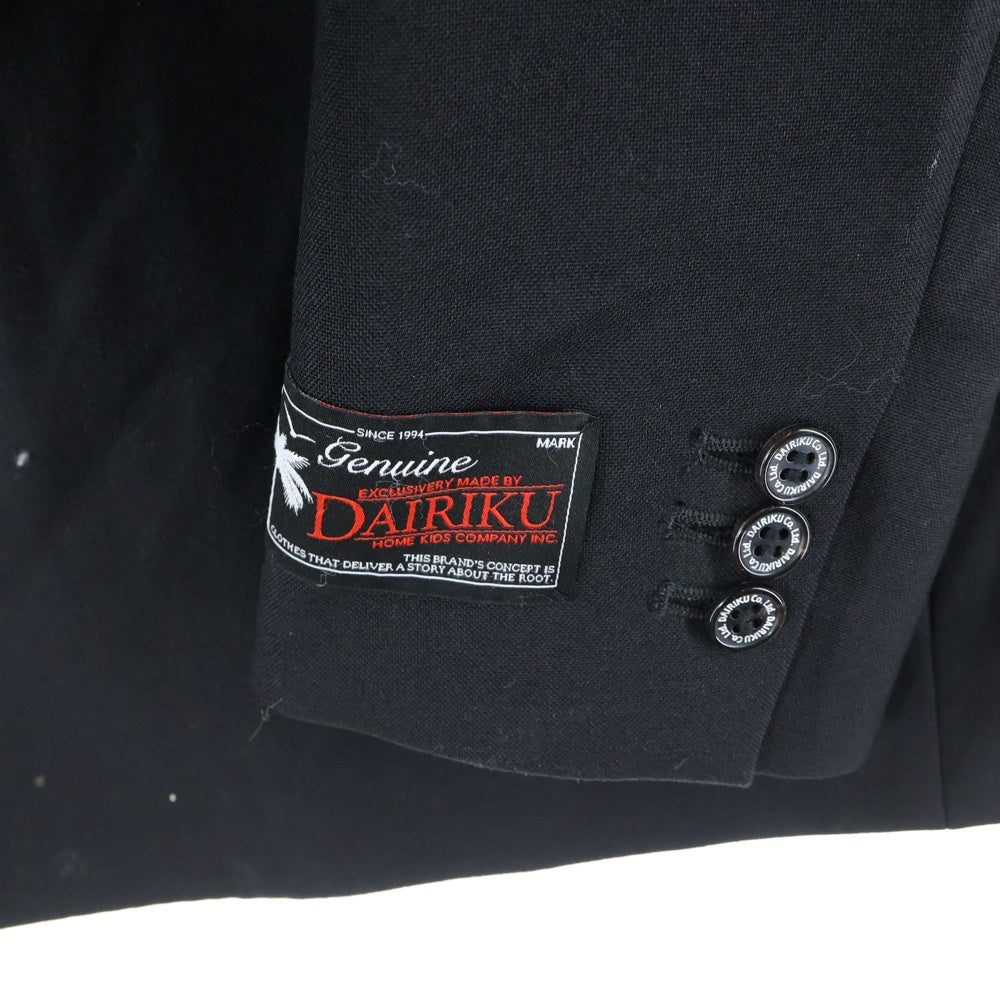 DAIRIKU(ダイリク) 21SS Jimi Hendrix Double Tailored Jacket ジミー ヘンドリックス ダブル テーラードジャケット ブラック
