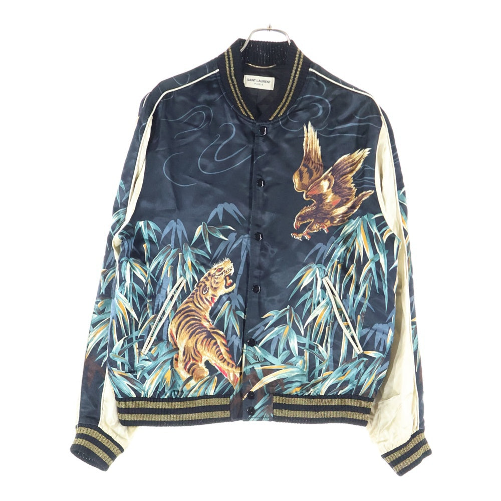 ゆたサンローランパリ 16SS 鷹虎スカジャンスーベニアブルゾン メンズ SAINT LAURENT PARIS(サンローランパリ) 16SS 鷹虎 イーグルタイガー
