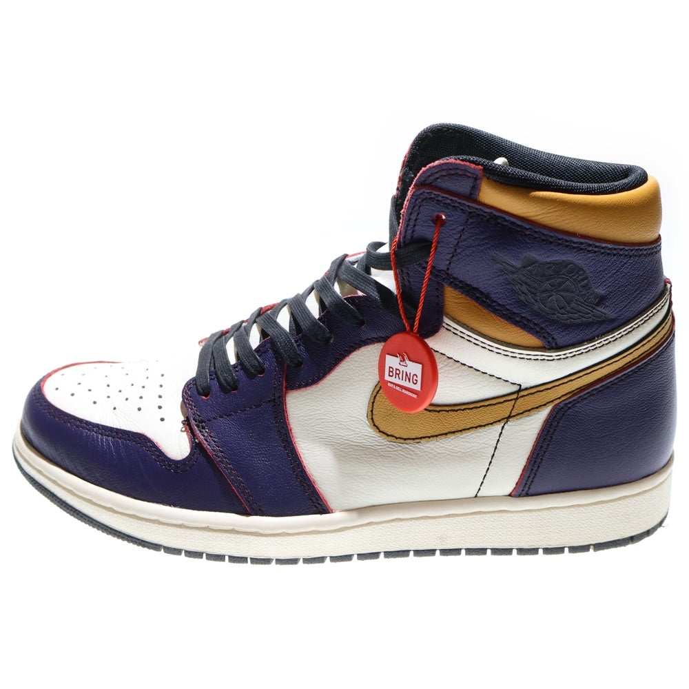 NIKE SB(ナイキエスビー) AIR JORDAN 1 RETRO HIGH LA TO CHICAGO エアジョーダン1 エルエー トゥー シカゴ ハイカットスニーカー イエロー/パープル US9.5/27.5cm CD6578-507