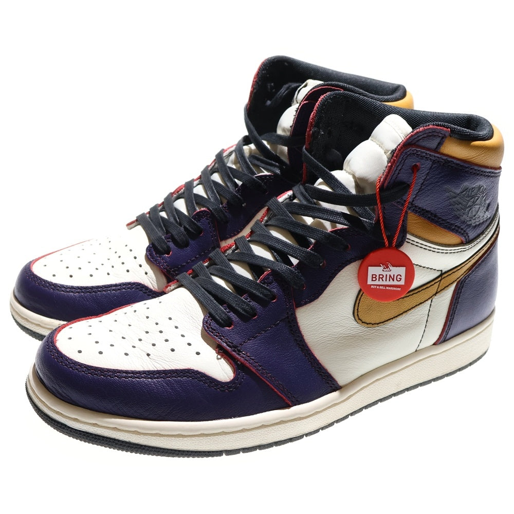 NIKE SB(ナイキエスビー) AIR JORDAN 1 RETRO HIGH LA TO CHICAGO エアジョーダン1 エルエー トゥー シカゴ ハイカットスニーカー イエロー/パープル US9.5/27.5cm CD6578-507