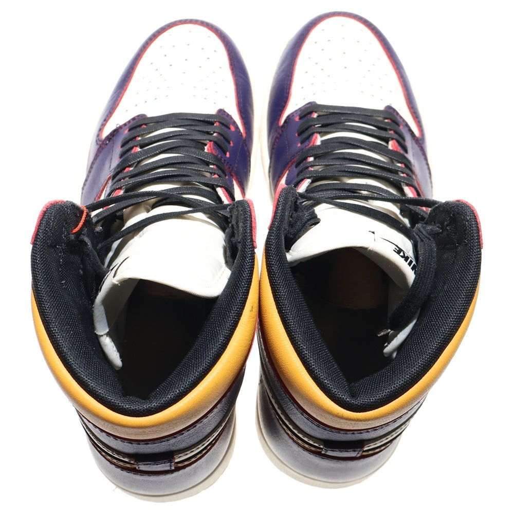 NIKE SB(ナイキエスビー) AIR JORDAN 1 RETRO HIGH LA TO CHICAGO エアジョーダン1 エルエー トゥー シカゴ ハイカットスニーカー イエロー/パープル US9.5/27.5cm CD6578-507