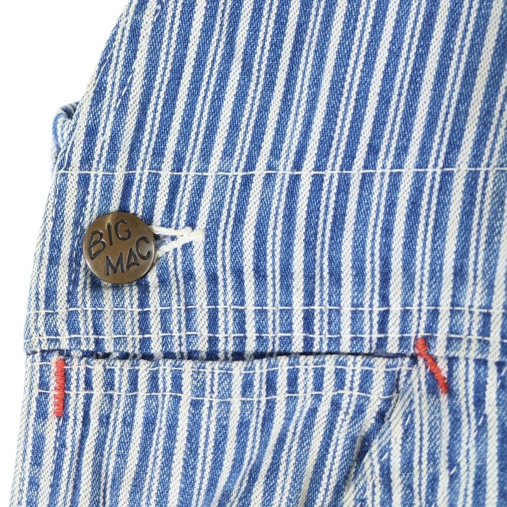 VINTAGE(ヴィンテージ) 60S VINTAGE BIG MAC ビッグマック ヒッコリー ストライプ ヴィンテージ オーバーオール パンツ ブルー
